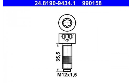 Screw, brake disc