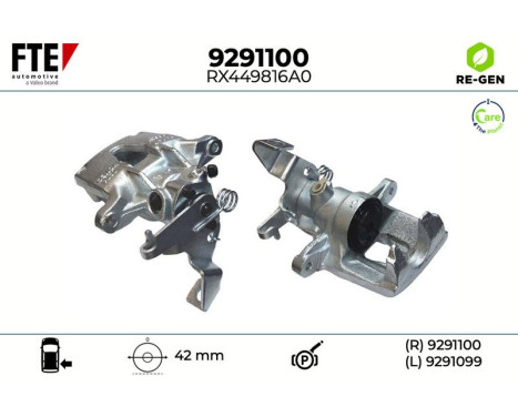 Brake caliper 9291100 FTE