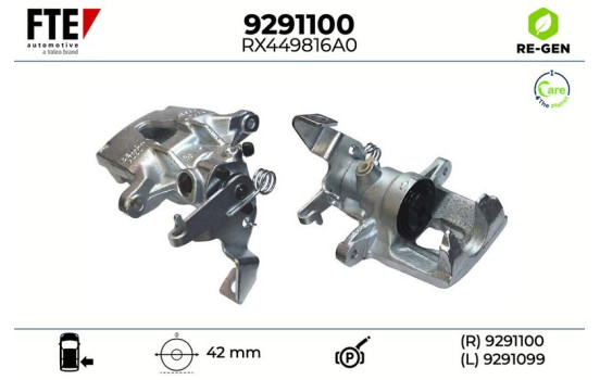Brake caliper 9291100 FTE