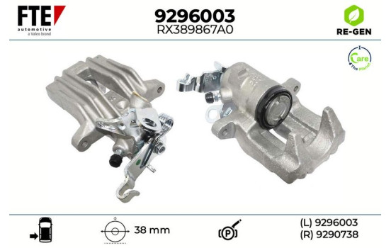 Brake caliper 9296003 FTE