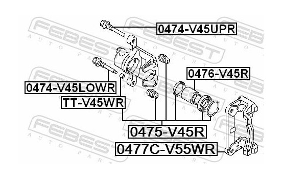 Brake Caliper Bracket Set, Image 2