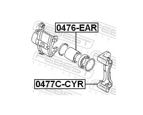 Brake Caliper Bracket Set, Image 2