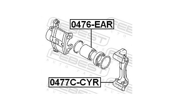 Brake Caliper Bracket Set, Image 2