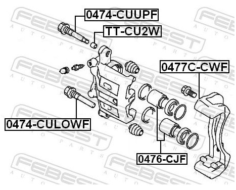 Brake Caliper Bracket Set, Image 2