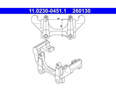 Support, brake caliper 11.0230-0451.1 ATE