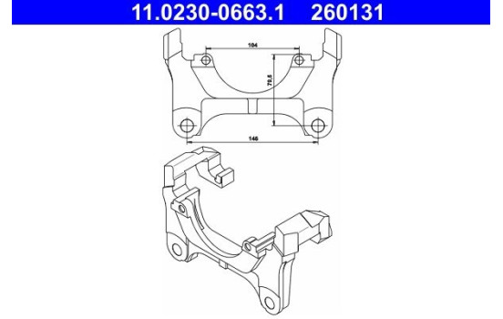 Support, brake caliper 11.0230-0663.1 ATE