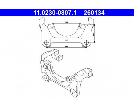 Support, brake caliper 11.0230-0807.1 ATE