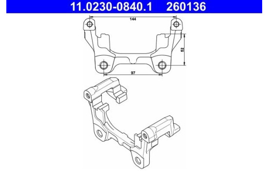 Support, brake caliper 11.0230-0840.1 ATE