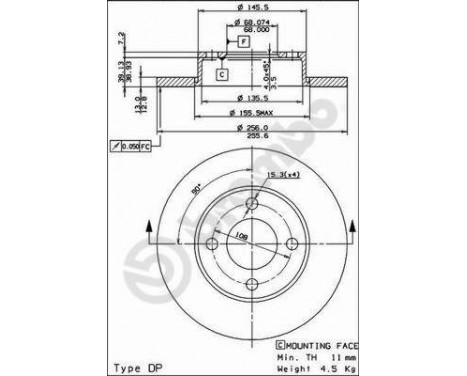 Brake Disc 08.2794.14 Brembo, Image 2