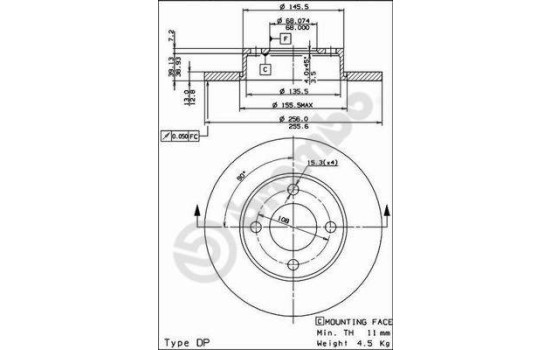 Brake Disc 08.2794.14 Brembo, Image 2