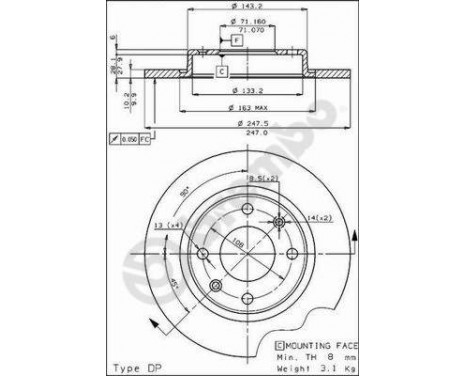 Brake Disc 08.2985.20 Brembo, Image 2