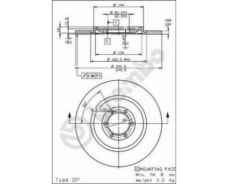 Brake Disc 08.3910.10 Brembo, Image 2