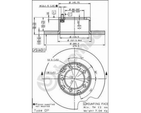 Brake Disc 08.3959.20 Brembo, Image 3