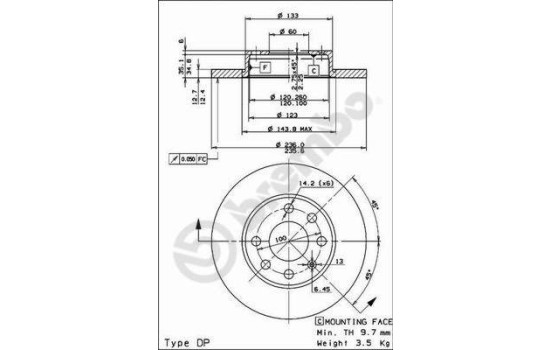 Brake Disc 08.4475.10 Brembo, Image 2