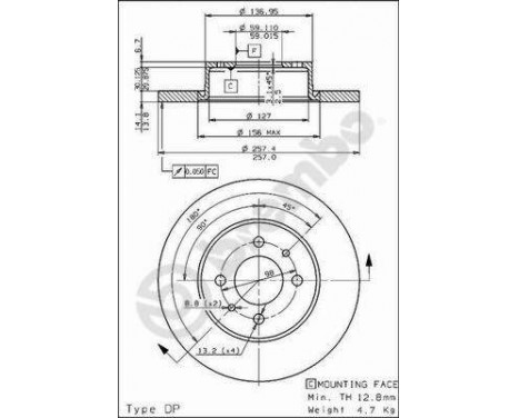 Brake Disc 08.4878.10 Brembo, Image 3