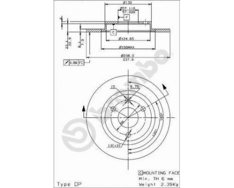 Brake Disc 08.4929.14 Brembo, Image 2