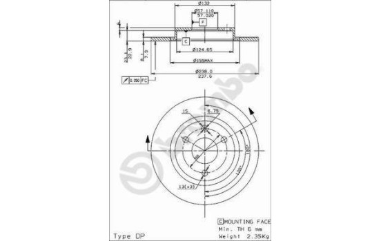 Brake Disc 08.4929.14 Brembo, Image 2