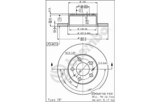 Brake Disc 08.4982.10 Brembo, Image 2