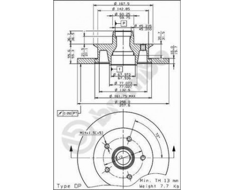 Brake Disc 08.5177.20 Brembo, Image 2