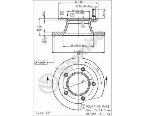 Brake Disc 08.5181.10 Brembo, Image 2