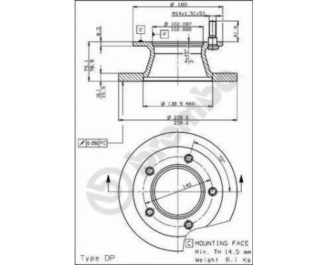 Brake Disc 08.5181.10 Brembo, Image 3