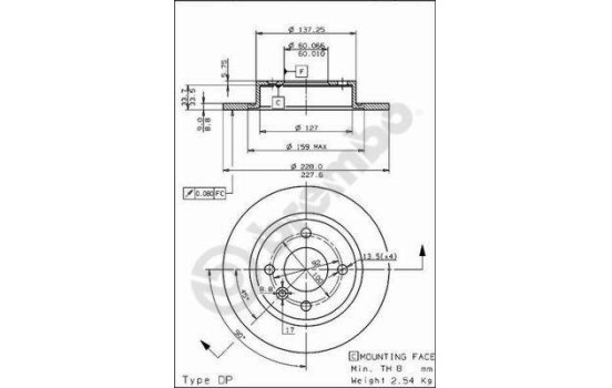 Brake Disc 08.5237.10 Brembo, Image 2