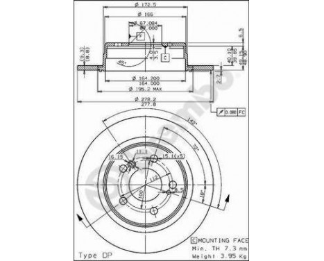 Brake Disc 08.5346.10 Brembo, Image 2