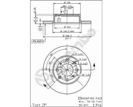 Brake Disc 08.5456.10 Brembo, Image 2