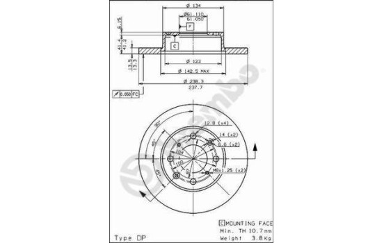 Brake Disc 08.5456.10 Brembo, Image 2