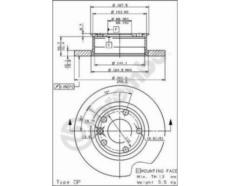 Brake Disc 08.5497.10 Brembo, Image 2