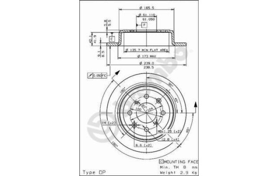 Brake Disc 08.5719.10 Brembo, Image 2