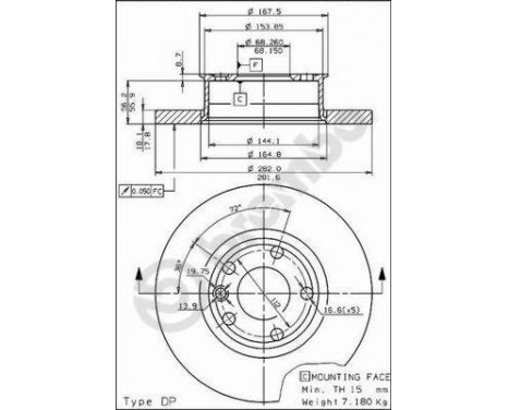 Brake Disc 08.5768.10 Brembo, Image 2
