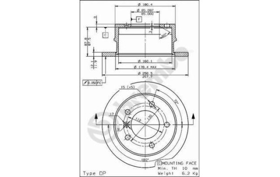 Brake Disc 08.7724.10 Brembo, Image 2