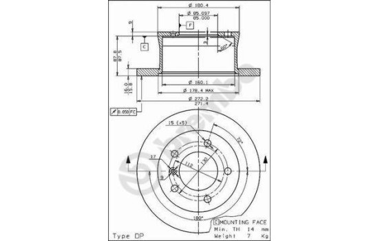 Brake Disc 08.7725.10 Brembo, Image 2