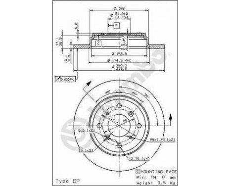 Brake Disc 08.9139.10 Brembo, Image 2