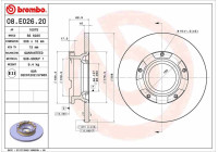 Brake disc 08.E026.20 Brembo