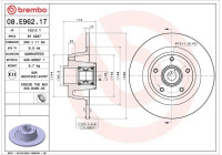 Brake disc 08.E962.17 Brembo