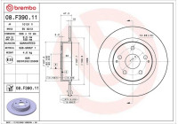 Brake disc 08.F390.11 Brembo
