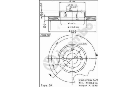 Brake Disc 09.3023.20 Brembo, Image 2