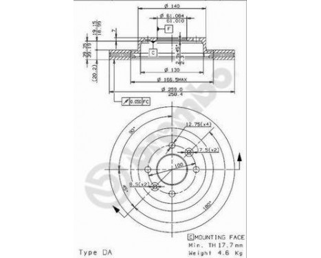 Brake Disc 09.3149.14 Brembo, Image 2