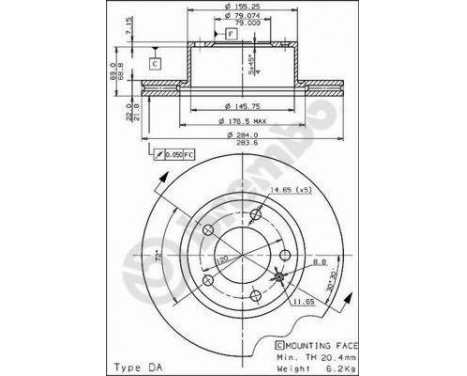 Brake Disc 09.4486.20 Brembo, Image 2