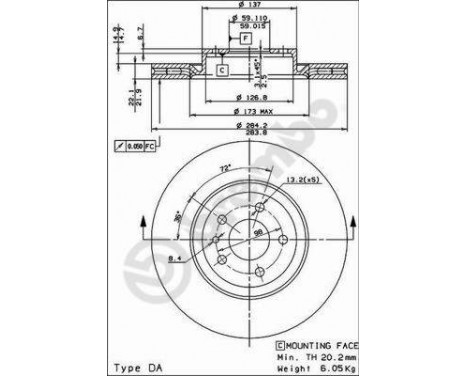 Brake Disc 09.4939.24 Brembo, Image 2