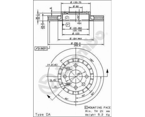 Brake Disc 09.5148.24 Brembo, Image 2