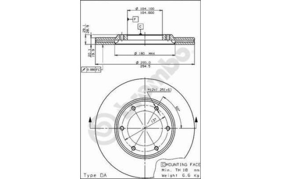 Brake Disc 09.5194.10 Brembo, Image 2