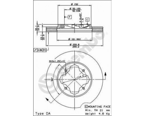 Brake Disc 09.5290.14 Brembo, Image 2