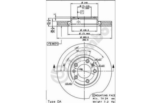 Brake Disc 09.5574.10 Brembo, Image 2