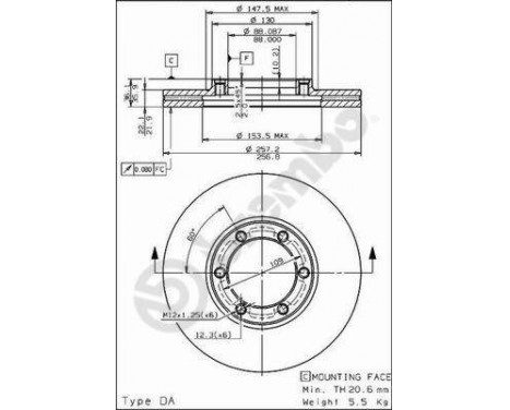 Brake Disc 09.5577.10 Brembo, Image 2