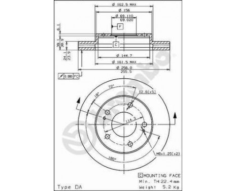 Brake Disc 09.5640.20 Brembo, Image 2