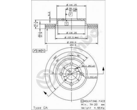 Brake Disc 09.5736.14 Brembo, Image 3