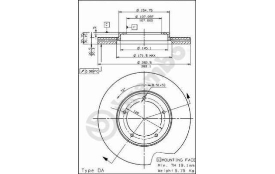 Brake Disc 09.5782.10 Brembo, Image 2
